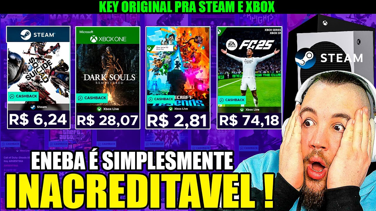 ENEBA VOLTOU! PRE&Ccedil;OS ABSURDOS de JOGOS para XBOX e STEAM e AGORA &eacute; a LUZ no FIM do TUNEL pro XBOX !