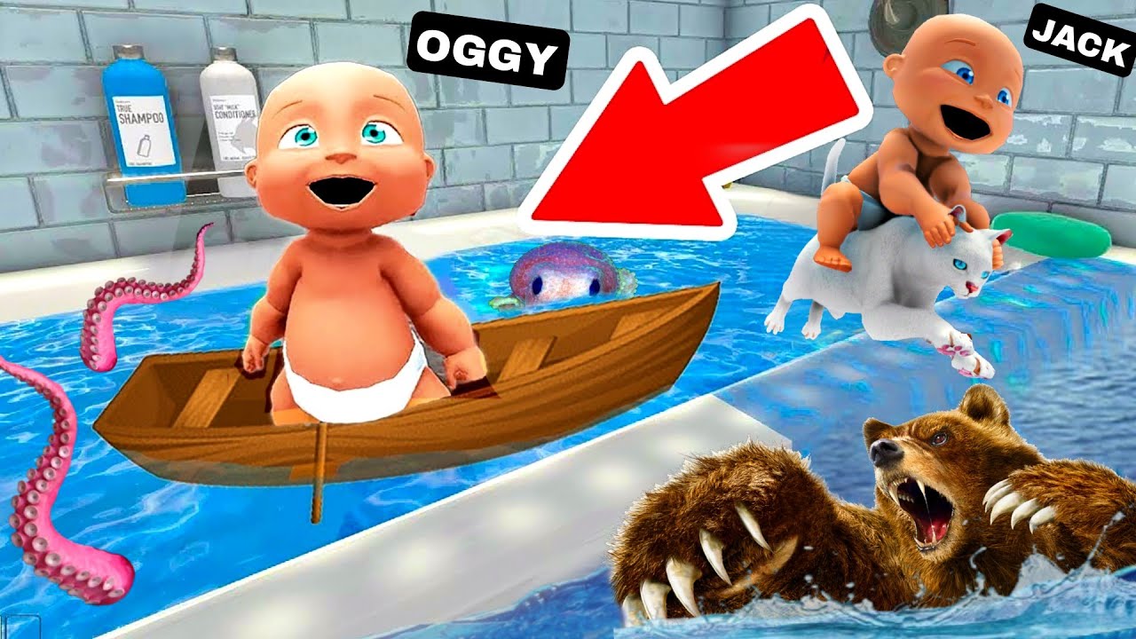 👶OGGY FLOODS DADDY HOUSE WITH ANGRY BEAR 🐻 (WHO'S YOUR DADDY ?)