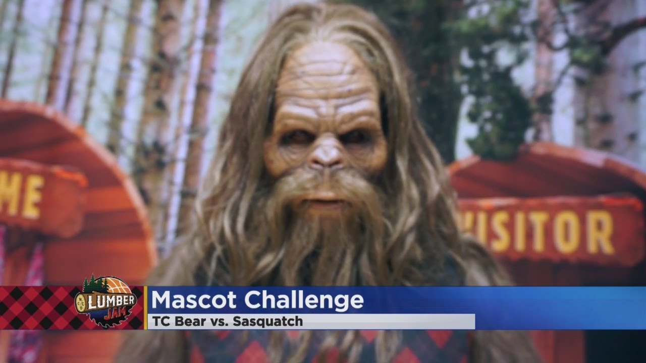 TC Bear, Sasquatch Square Off In Lumber Jam Mascot Challenge