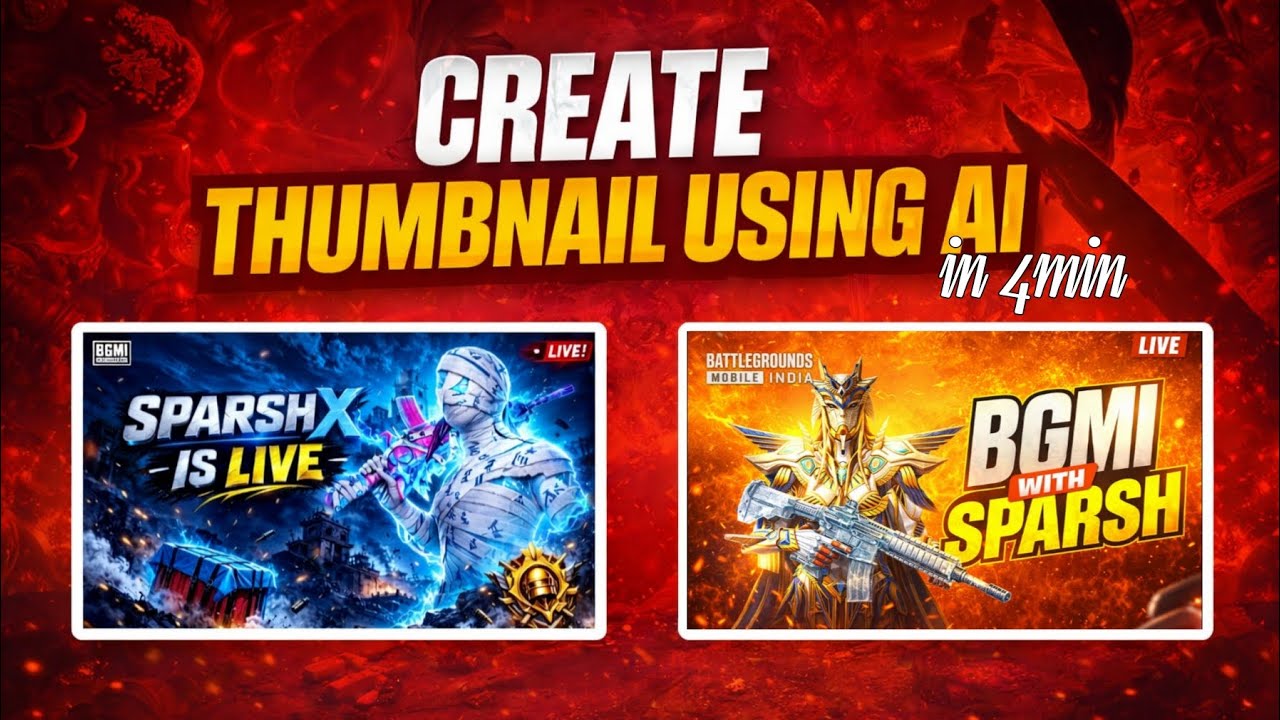 Create Thumbnail using AI in 4min 😲🔥
