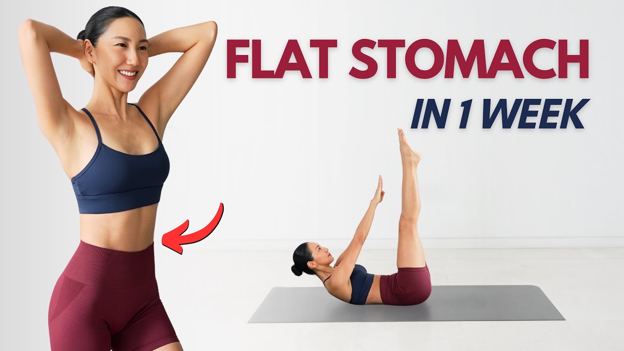 Flat Stomach in 1 Week 🔥 Slim Down Belly Fat Workout (No Equipment)