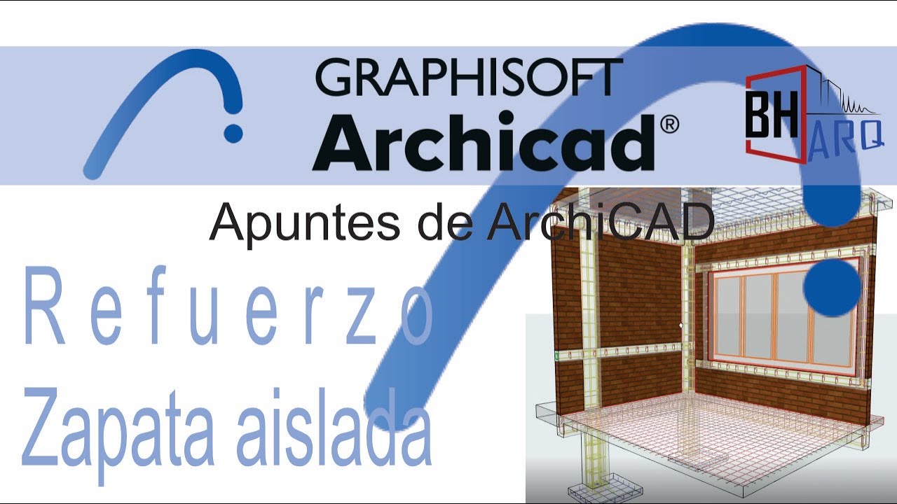 Refuerzo en cimentaciones en ArchiCAD, ARMADO DE ZAPATA AISLADA #archicad