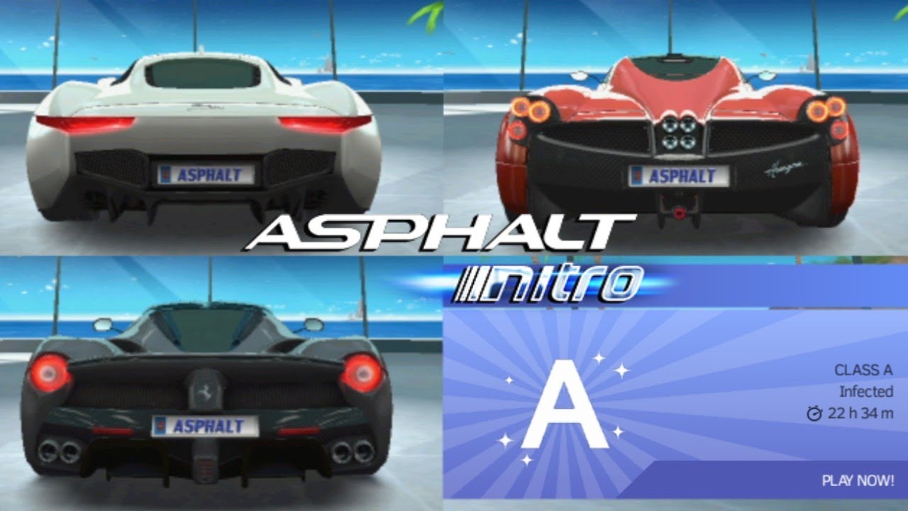 Asphalt Nitro Events - Jaguar C-X75, Ferrari LaFerrari, Pagani Huayra