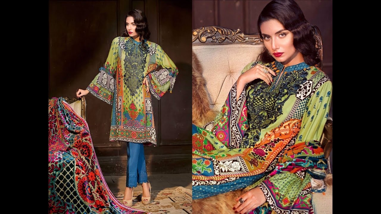 Gul Ahmed Latest Winter Dresses Collection 2017-2018