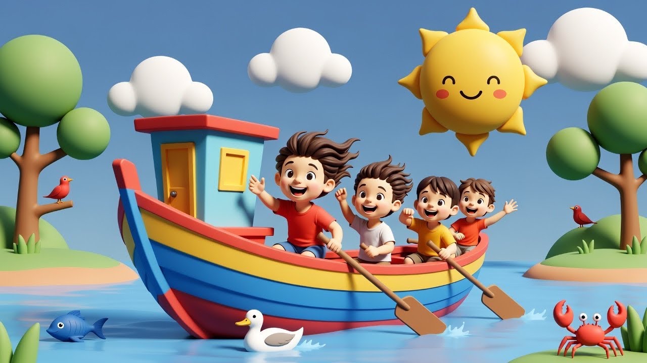 Row Row Row Your Boat 🚣‍♂️ |Fun Kids Song & Nursery Rhyme | Laila Fun Nursery Rhymes