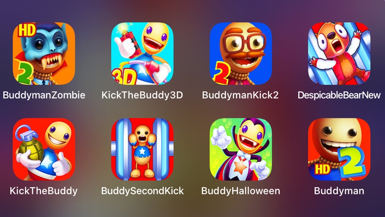 Kick the Buddy 3D New,Buddyman Zombie,Buddyman Kick 2,Despicable Bear 2,Kick the Buddy Second Kick
