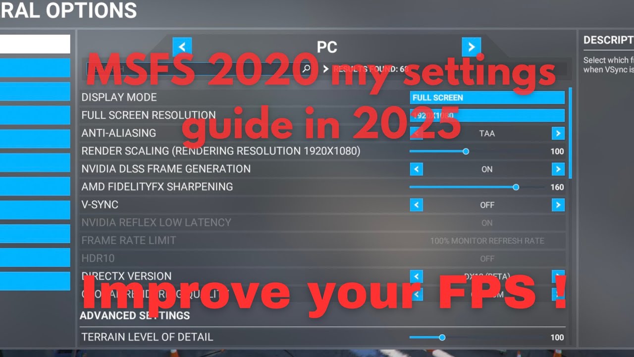 Microsoft Flight Simulator 2020 | Settings Guide in 2025