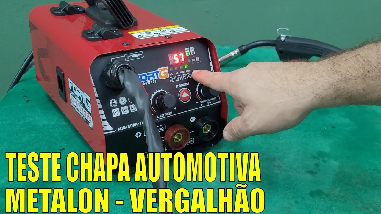 Maquina de Solda MIG TIG MMA Eletrodo revestido FortG Serralheria Funilaria Capa Fina Unboxing