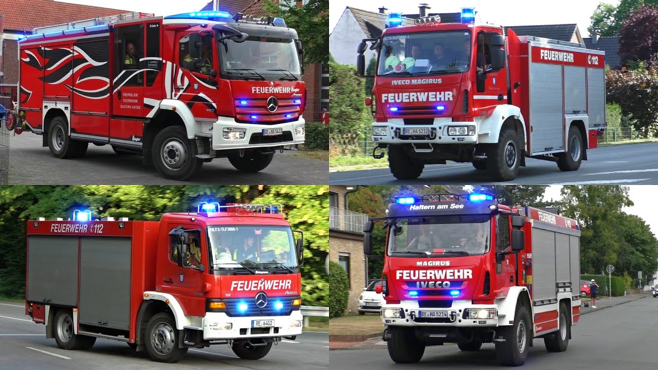 [WALDBRAND & FEUERMELDUNG!] FEUER 4 und MEHR - Feuerwehr HALTERN am See | Einsatzfahrten