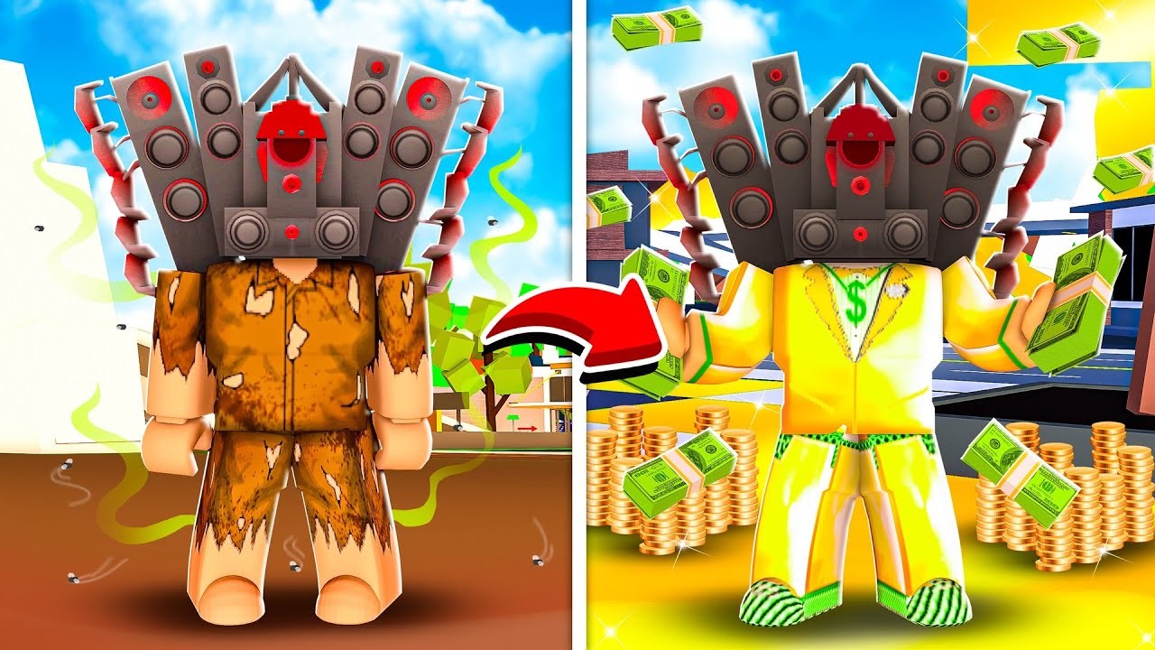 1 € Speakerman zu 99 Millionen GOLD Speakerman in Brookhaven!
