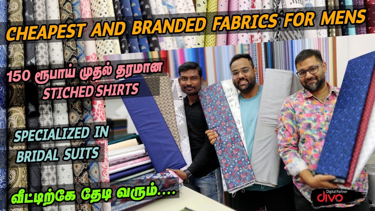₹150 ரூபாய் முதல் தரமான Designer Stiched Shirts | Cheapest & Imported Fabrics For Men's | 50% Offer