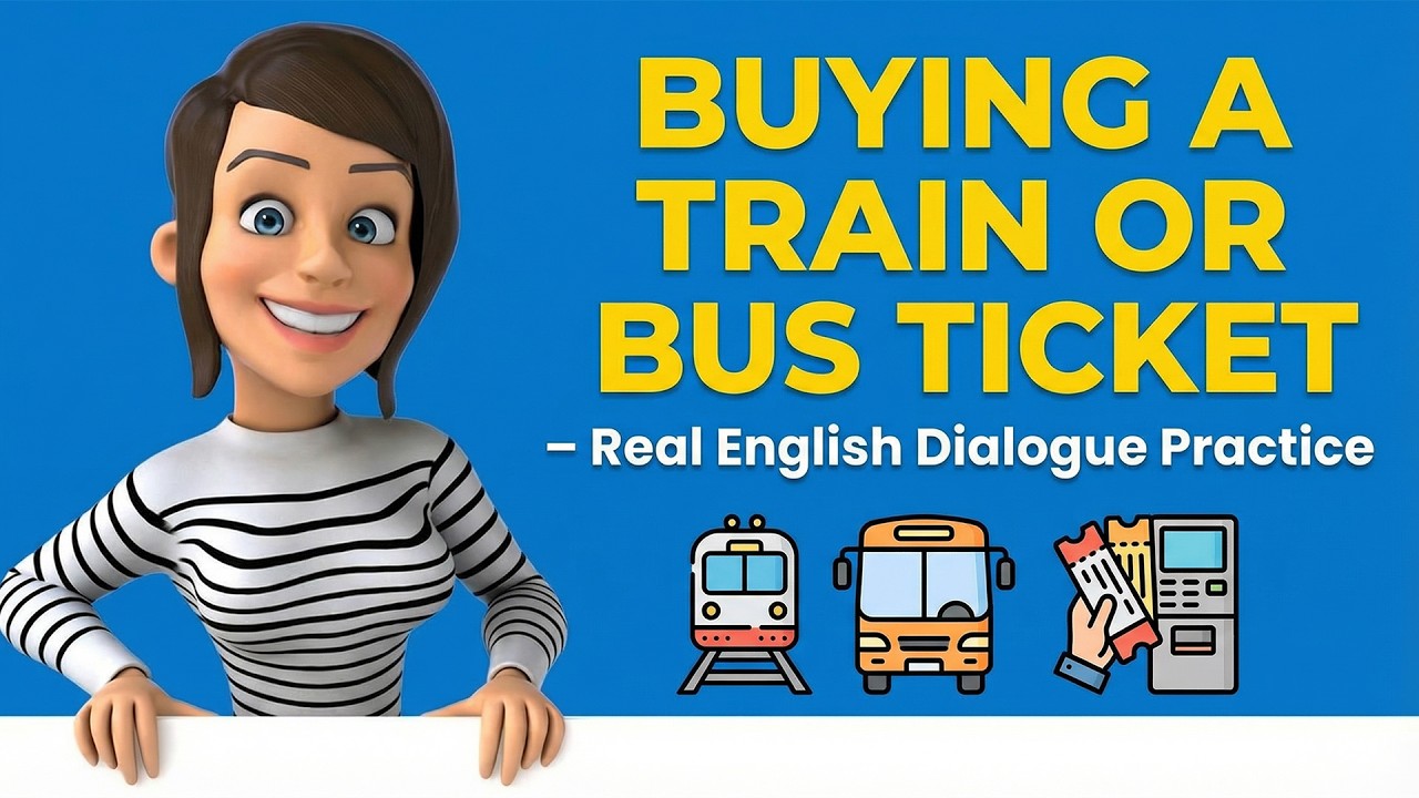 Buying a Train or Bus Ticket – Real English Dialogue Practice | EngChat