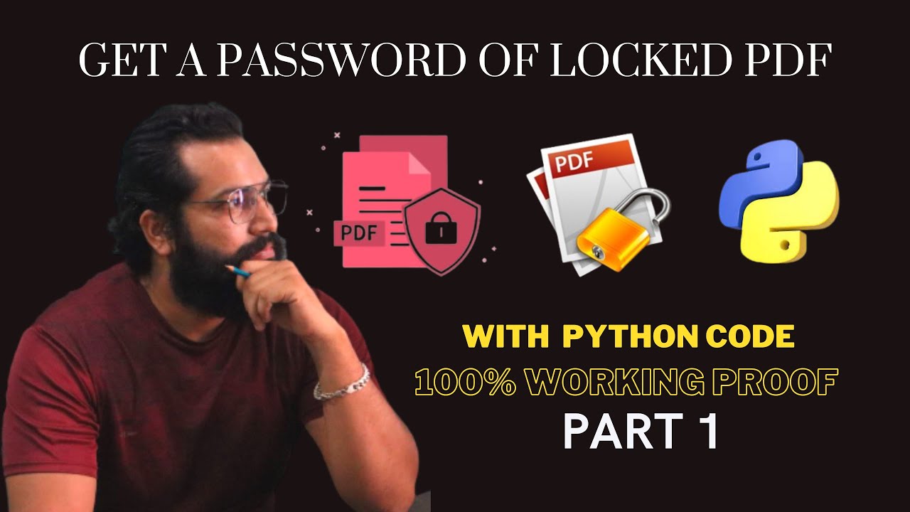 Get a password for the Locked PDF |  PDF Unlock Script 🔓 Using Python