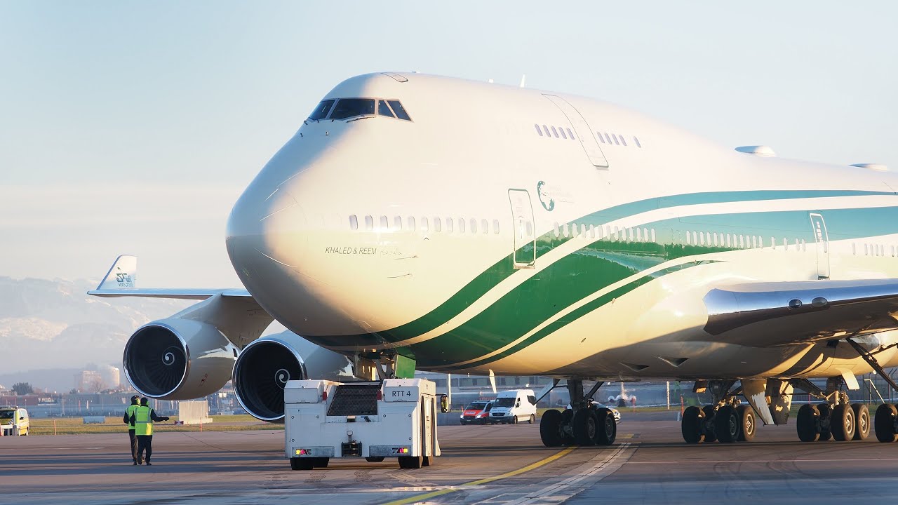 Boeing 747-4J6 | Kingdom Holding Company | HZ-WBT7 | Zurich Airport | 13.01.2020