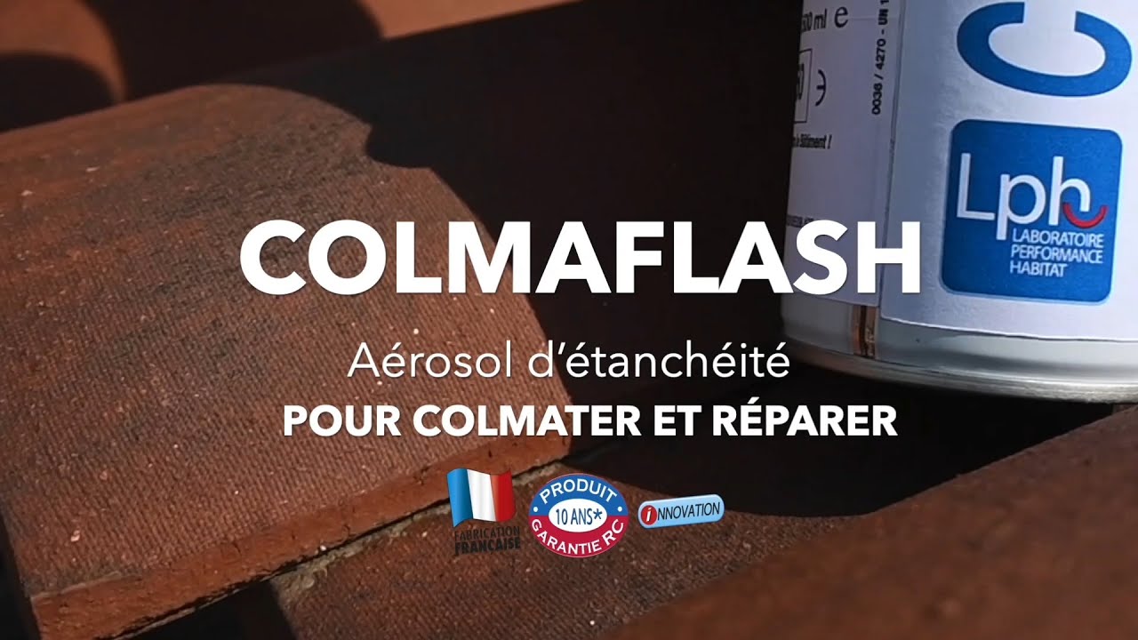 Étancher colmater, réparer rapidement des fuites avec l'aérosol COLMAFLASH membrane étanche souple