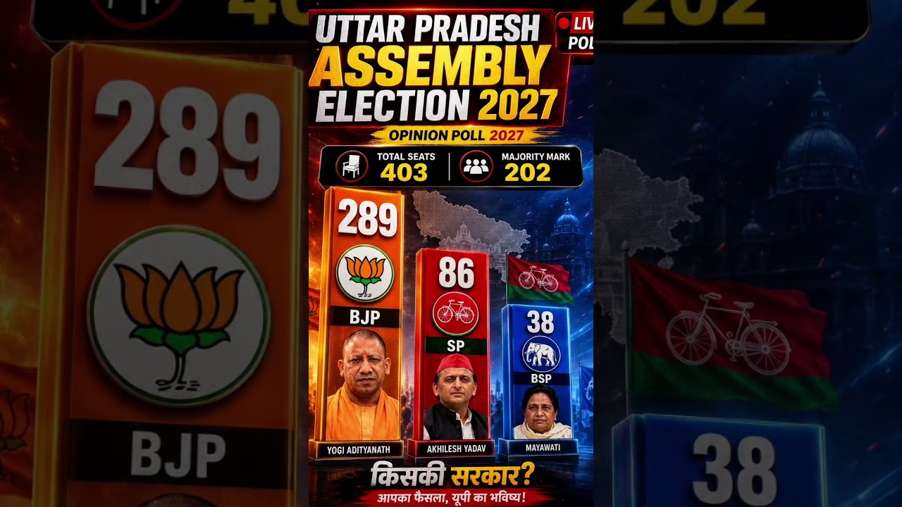 UP Assembly Election 2027 Opinion Poll: Which Party Is Winning How Many Seats? | Big Survey #shorts