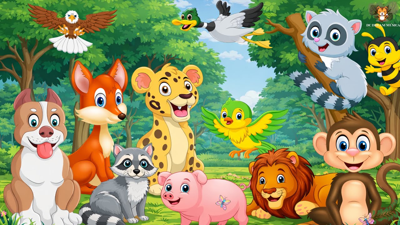 Beautiful Animal Moments: Dog, Fox, Cheetah, Pig, Lion, Monkey, Ladybug, Butterfly - Animal Sounds