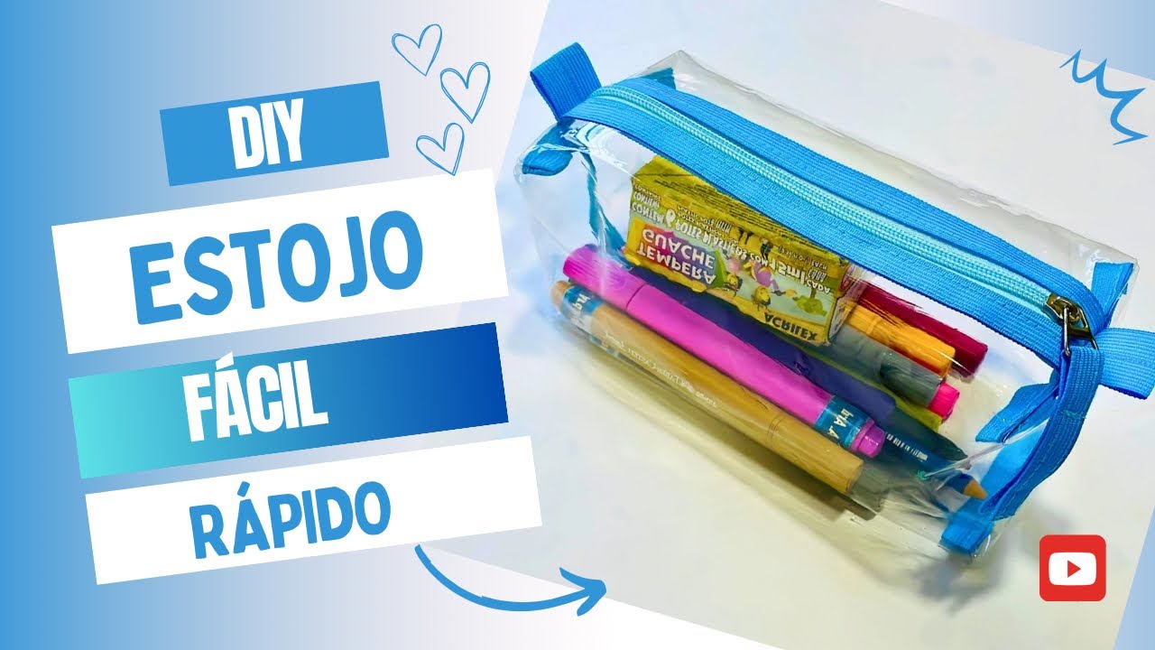 Como Fazer um Estojo de Plástico Cristal - DIY Fácil e Rápido