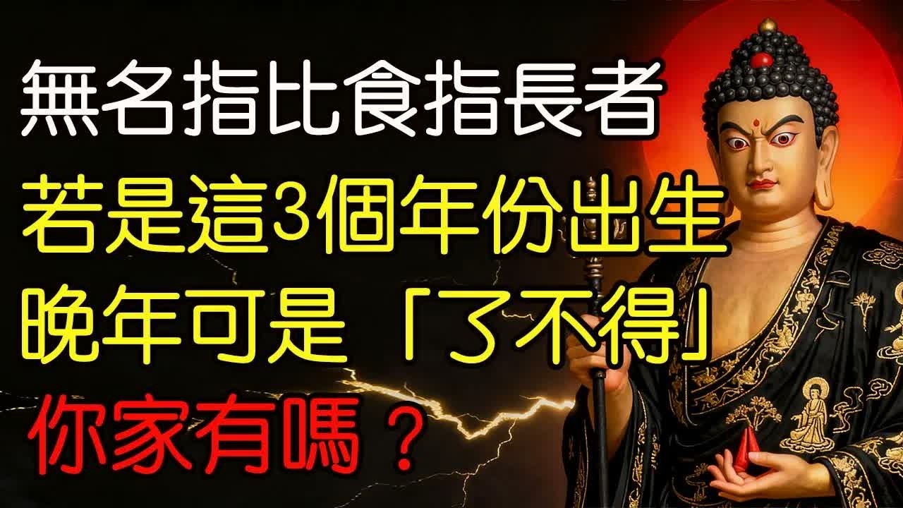 無名指比食指長者，若是這3個年份出生，晚年可是「了不得」！你家有嗎？#老年智慧#老年故事#老年情感#老年生活 #修心修行 #傳統文化 #人生感悟 #佛法 #正能量 #禅意生活