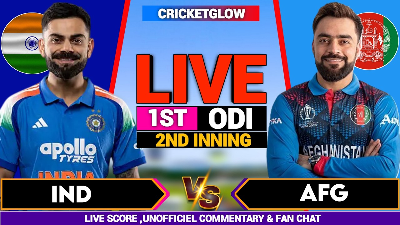 🔴Live: IND vs AFG, Live Commentary, 1st ODI Match 2026 | India vs Afghanistan Live Cricket Match
