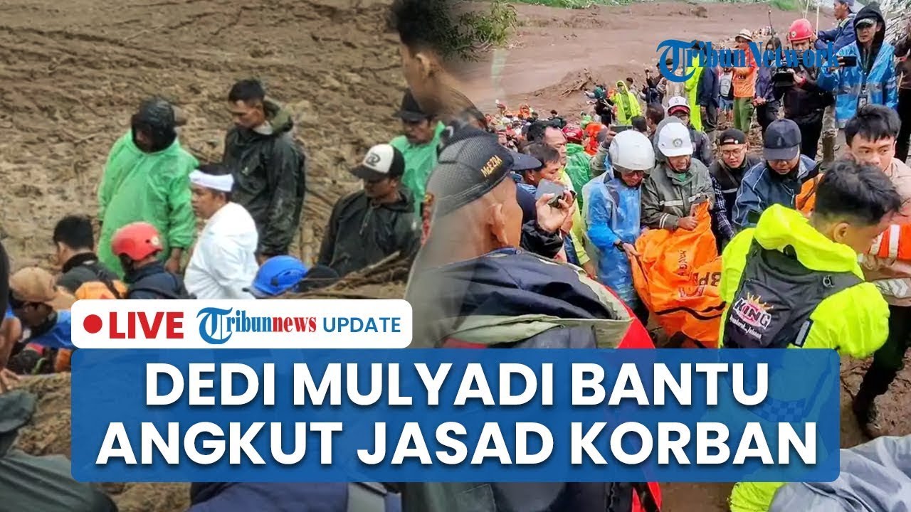 🔴Longsor Cisarua, Gubernur Jabar Dedi Mulyadi Bantu Evakuasi Korban Tertimbun