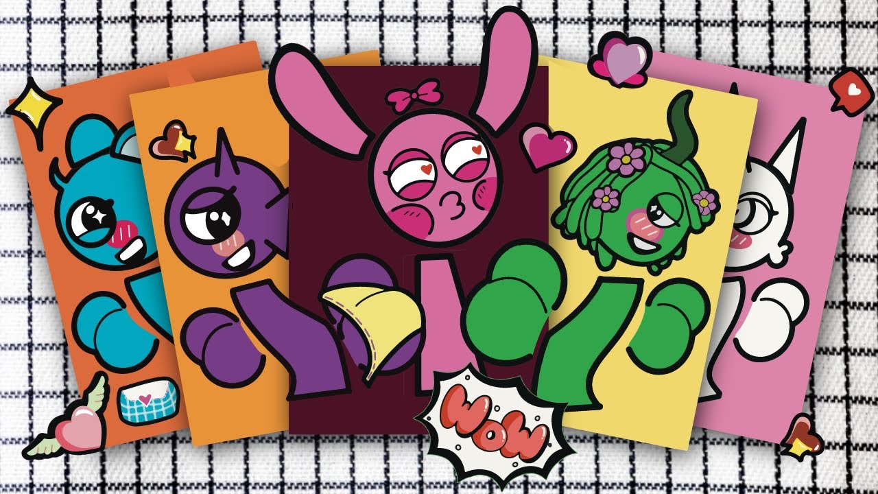 Incredibox Sprunki Sinner Edition but PINKY x WENDA x VENERIA in Sneak Love MOD | DIY Paper Sticker