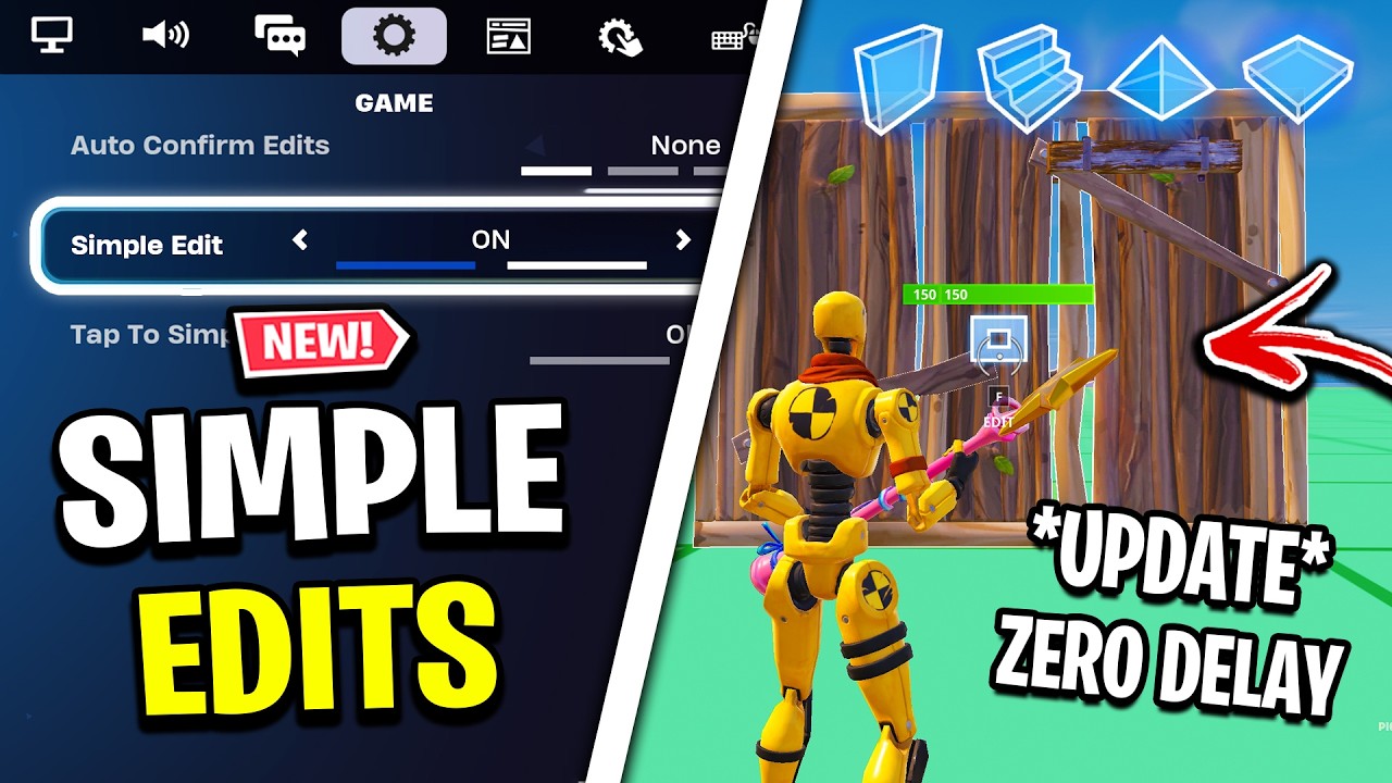 Simple Edit Fortnite Setting UPDATE! (NO DELAY)