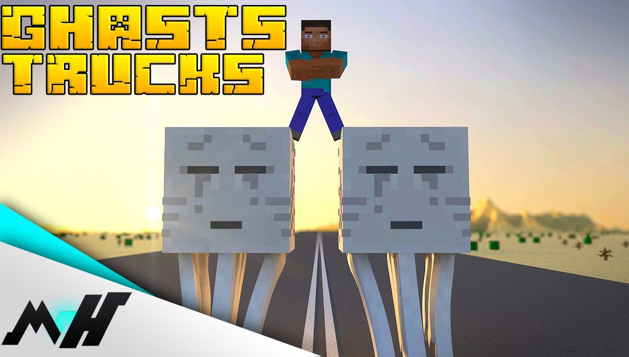 GHASTS TRUCKS - Minecraft Animacje (PARODIA Volvo Van Damme Epic Split) by MrHitmen90