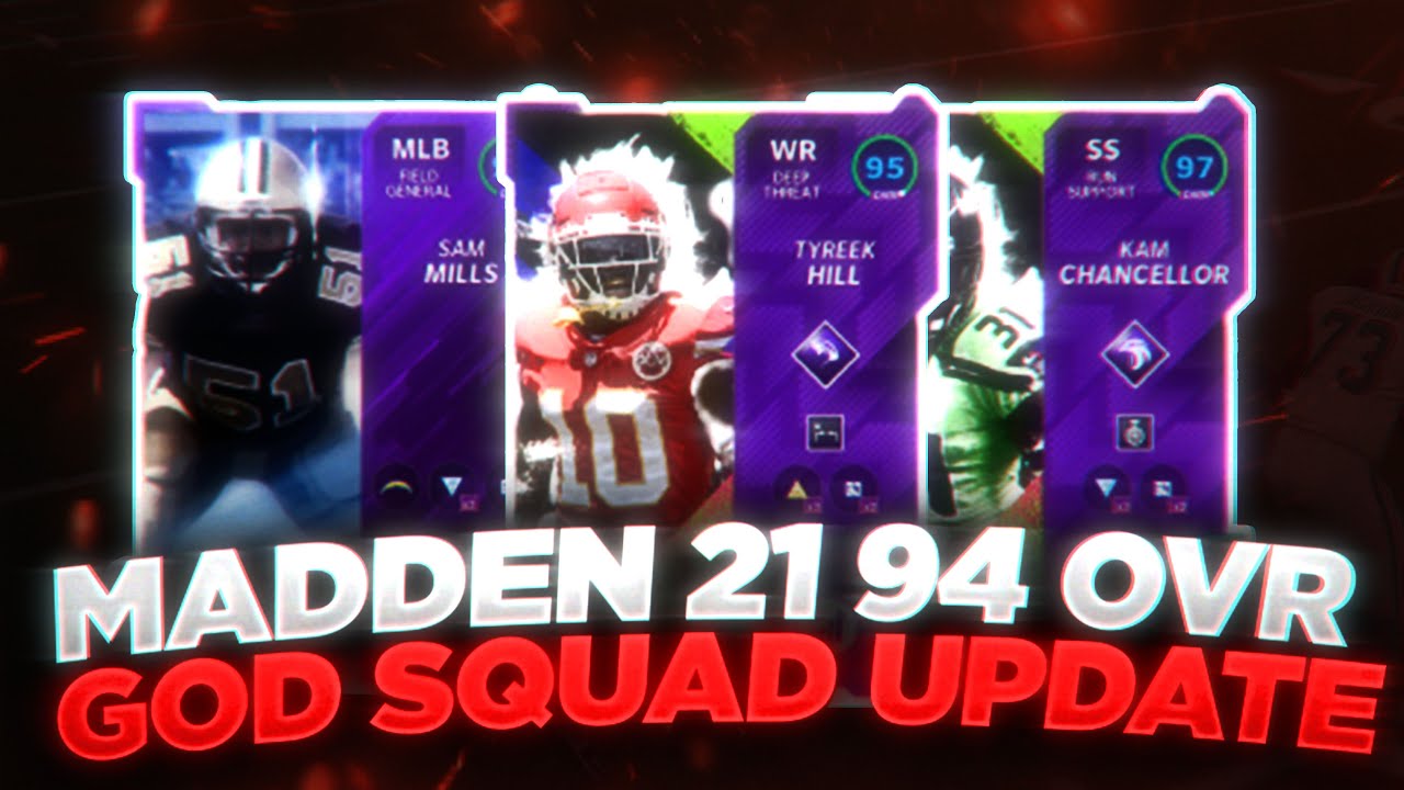 SQUAD UPDATE 94 OVR GOD SQUAD MADDEN 21 ULTIMATE TEAM SQUAD UPDATE