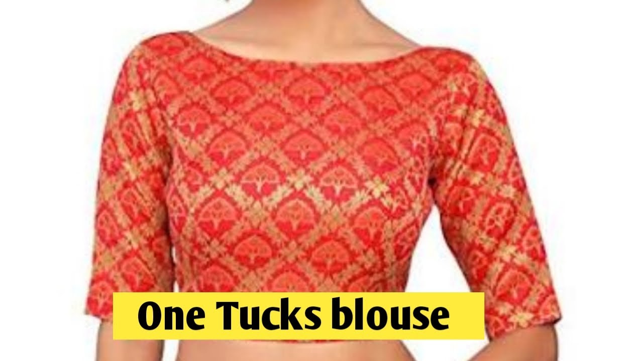 One tucks blouse cutting and stitching in hindi//designer blouse cutting and stitching