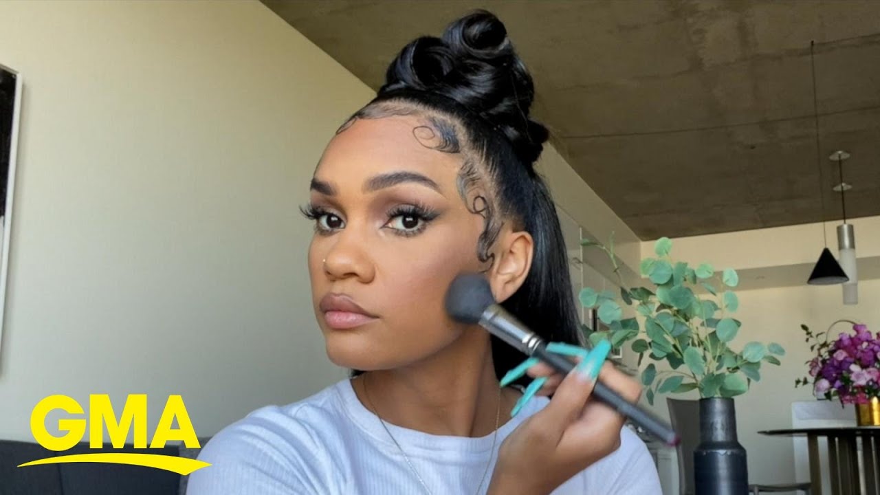 How makeup artist Ashley Strong practices mindful meditation while doing her makeup l GMA