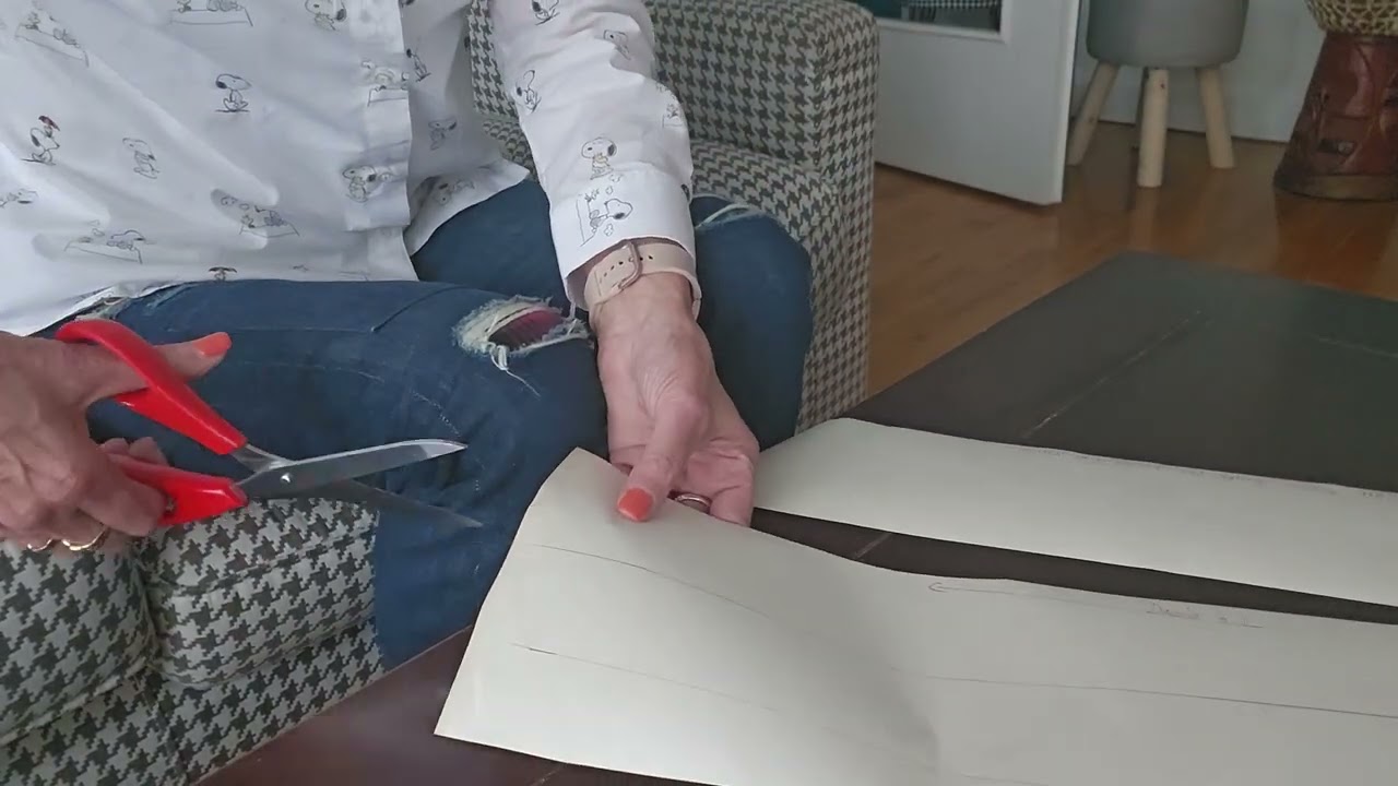 comment faire le patron jupe évasée en partant d'une jupe droite