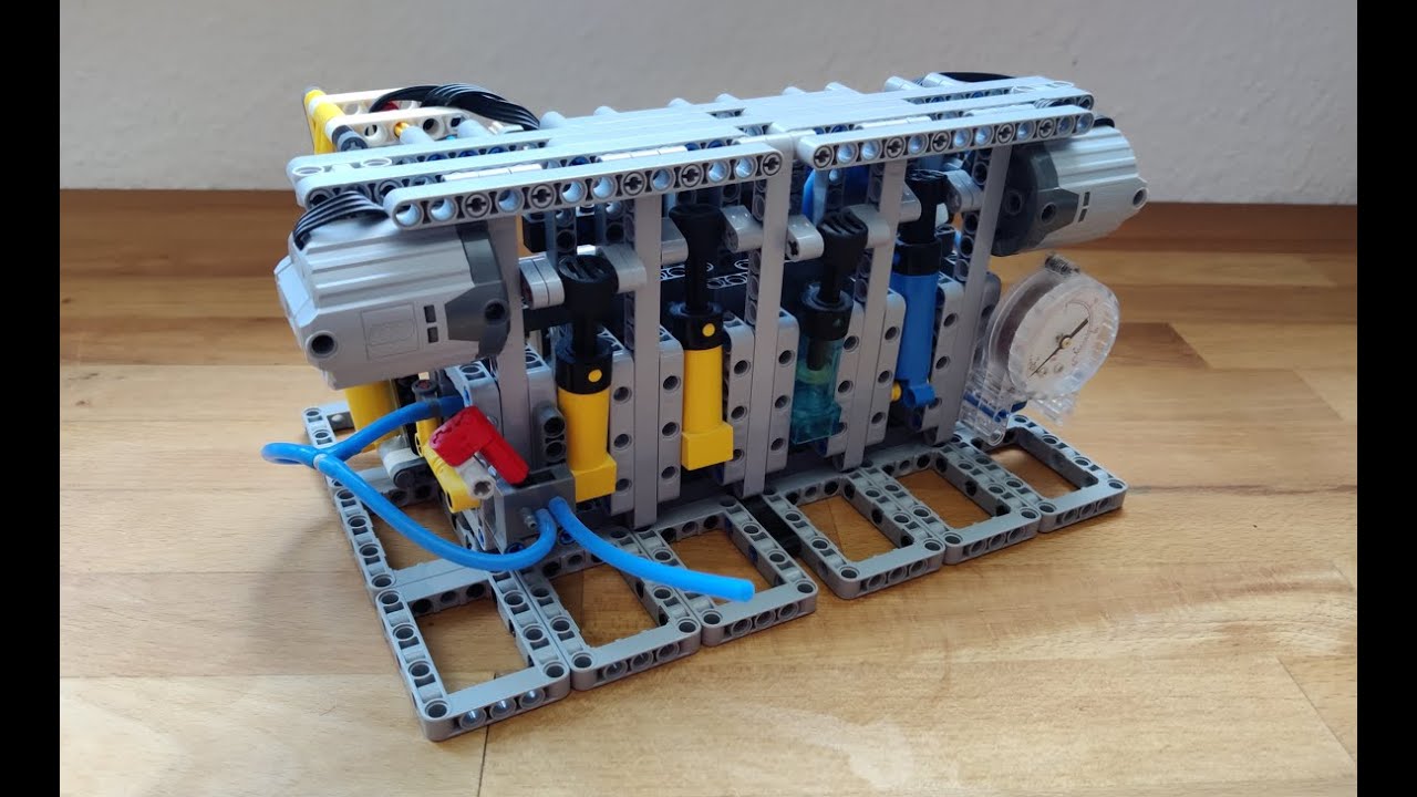 LEGO MOC - Pneumatik Kompressor mit Druckschalter