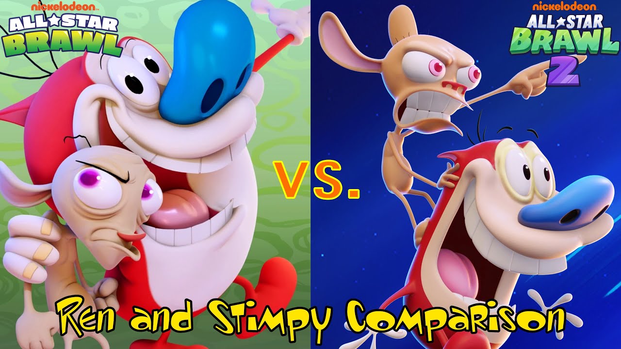 Nickelodeon All Star Brawl VS. Nickelodeon All Star Brawl 2: Ren and Stimpy Comparison