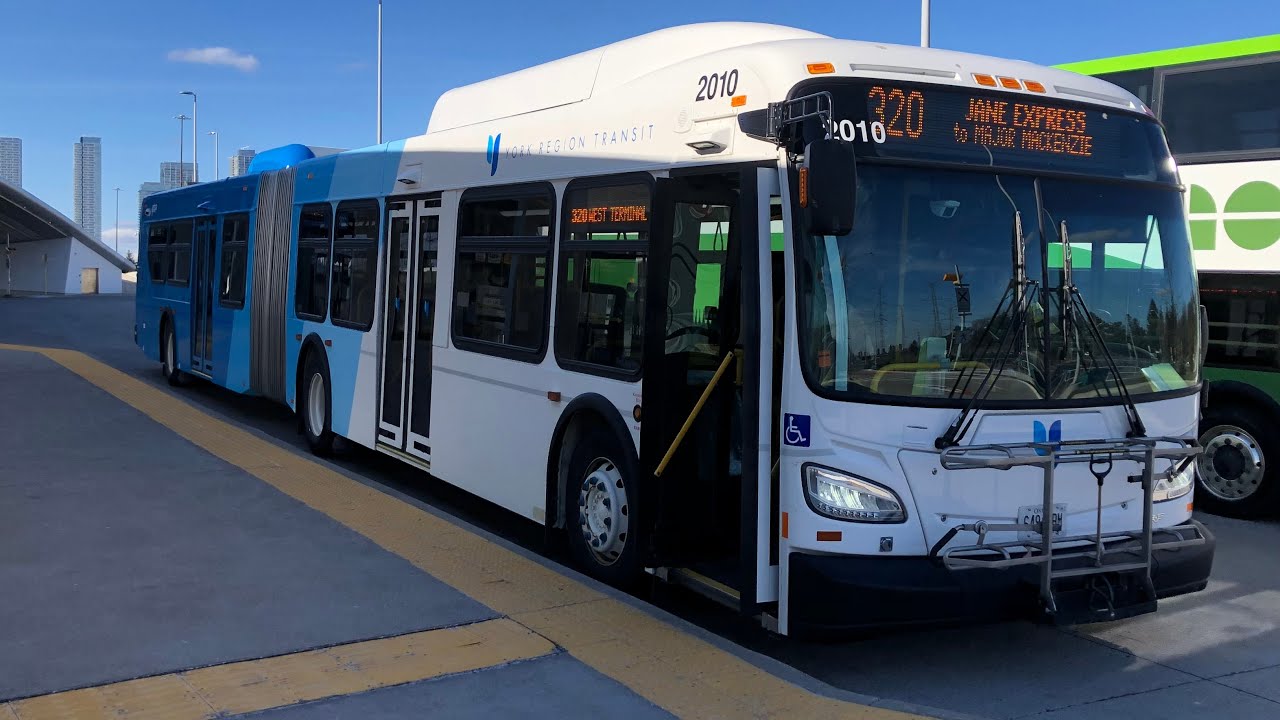 YRT route 320 Jane Express from Highway 407 Terminal to Major Mackenzie West Terminal (ride video)