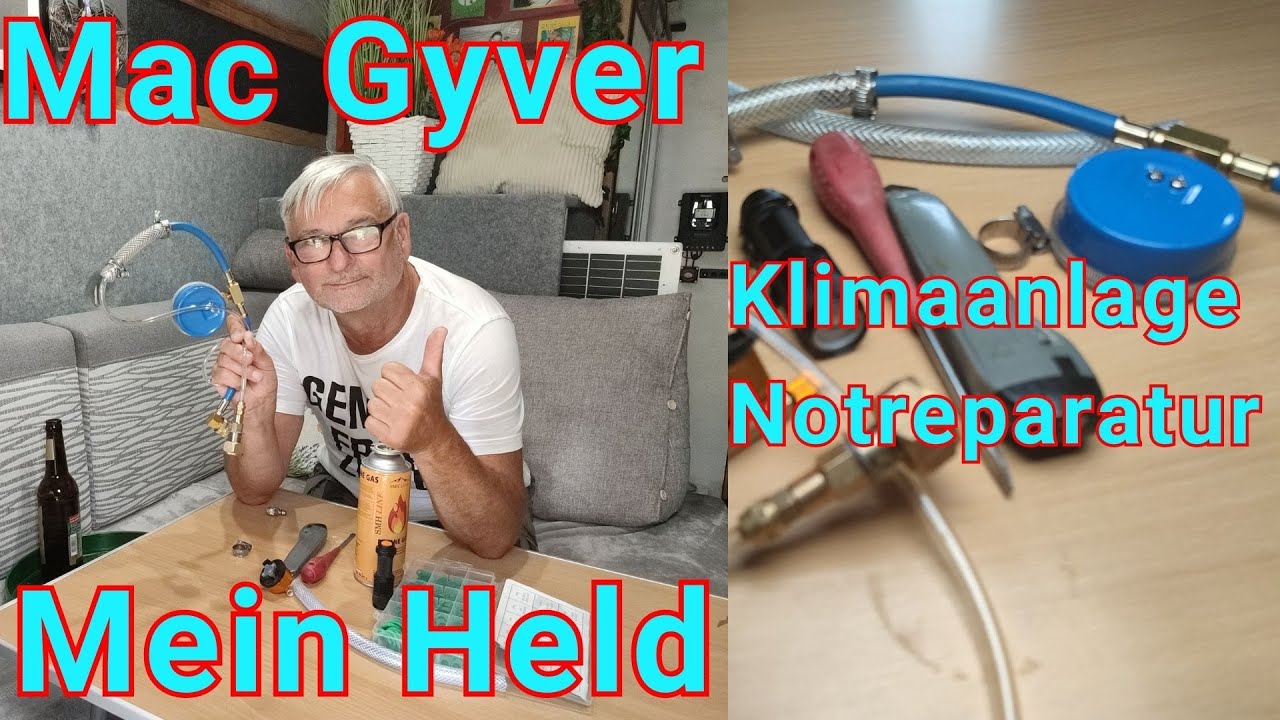 LPG für die Klimaanlage in der "Pampa" selbst befüllen . Wohnmobil Klimaanlage reparieren.