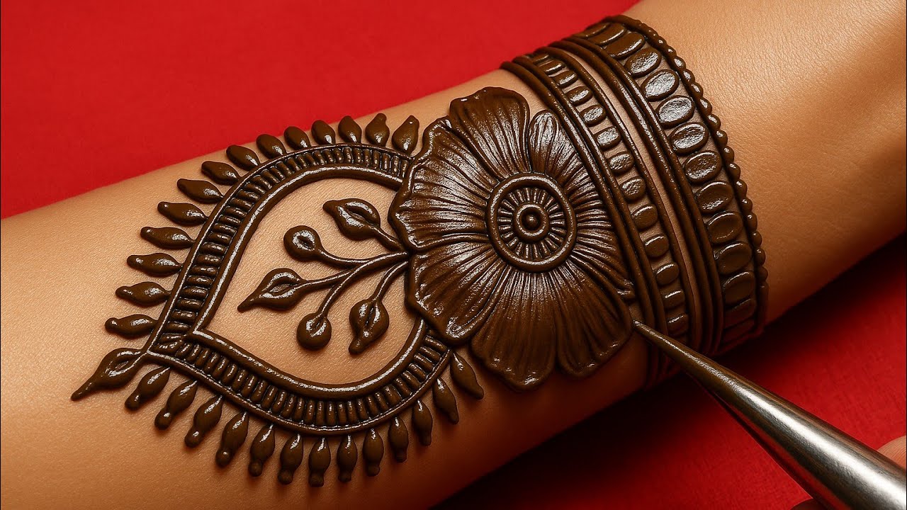 सिर्फ 5 मिनट में मेहंदी लगाना सीखें । Arabic Mehndi Design live ❤ #anvimehndiarts