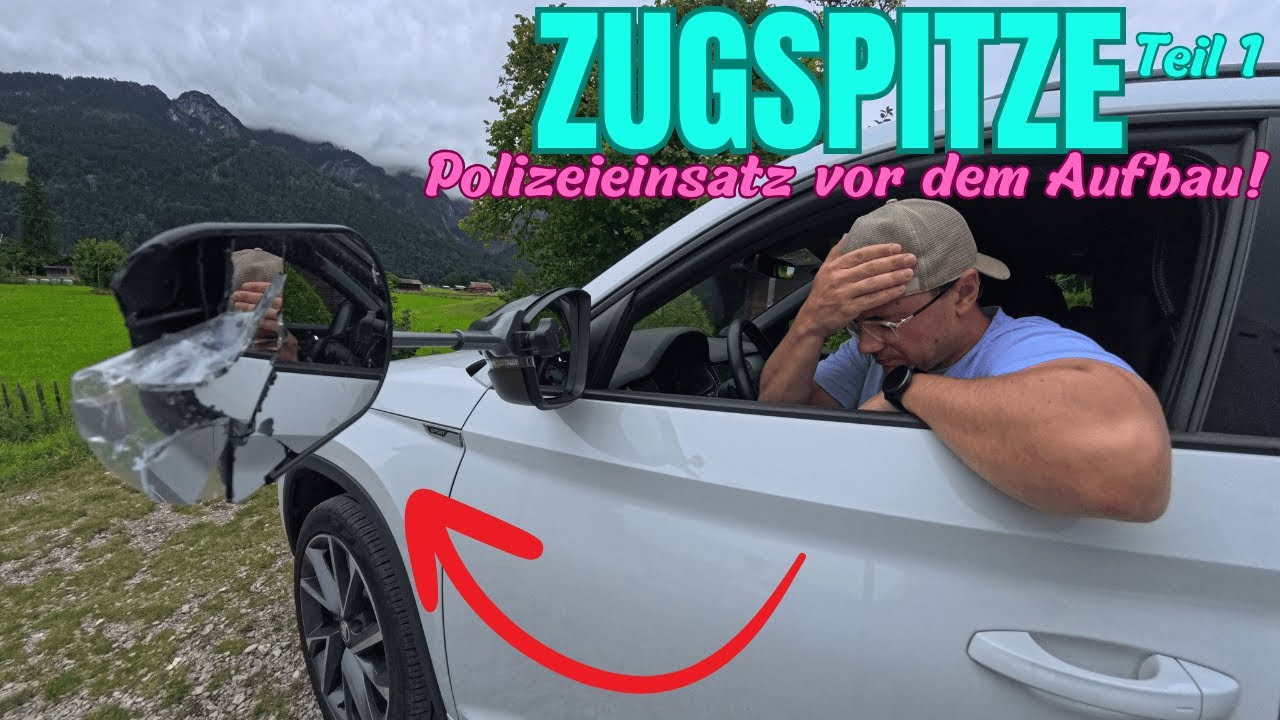 Wohnwagen Camping an der Zugspitze ! Polizeieinsatz bei der Anreise!