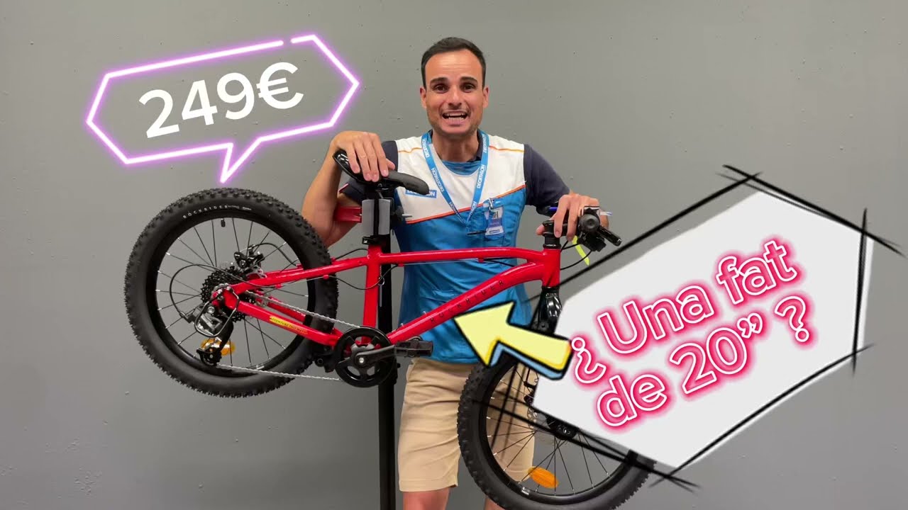 Bicicleta de 20” pulgadas “fat” rockrider 900 . Para niñ@S de entre 6 y 9 años