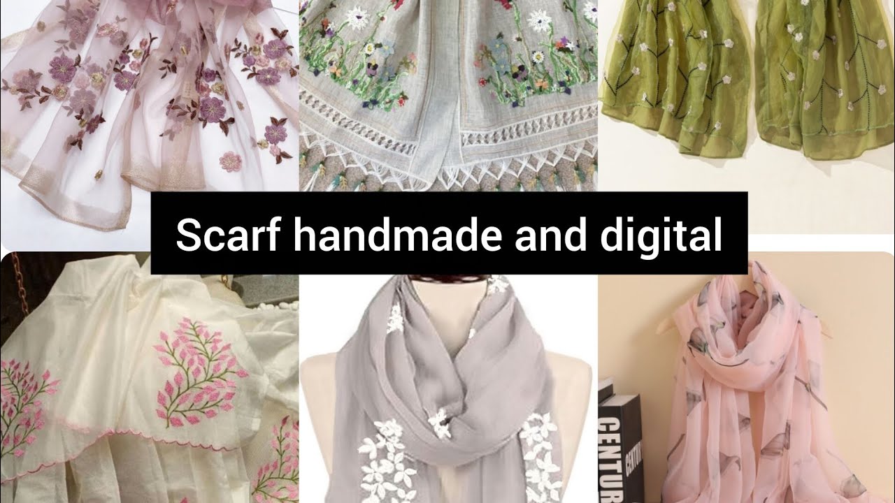 Scarf handmaded and digital 2026 trending scarf unique scarf embroidery scarf top class#viralvideo