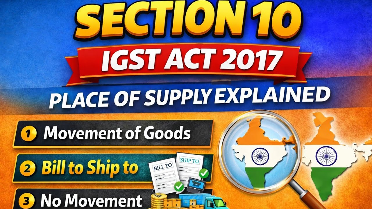 Confused About Place of Supply? | Section 10 IGST Act Explained | GST Section 10 Tricks & Examples