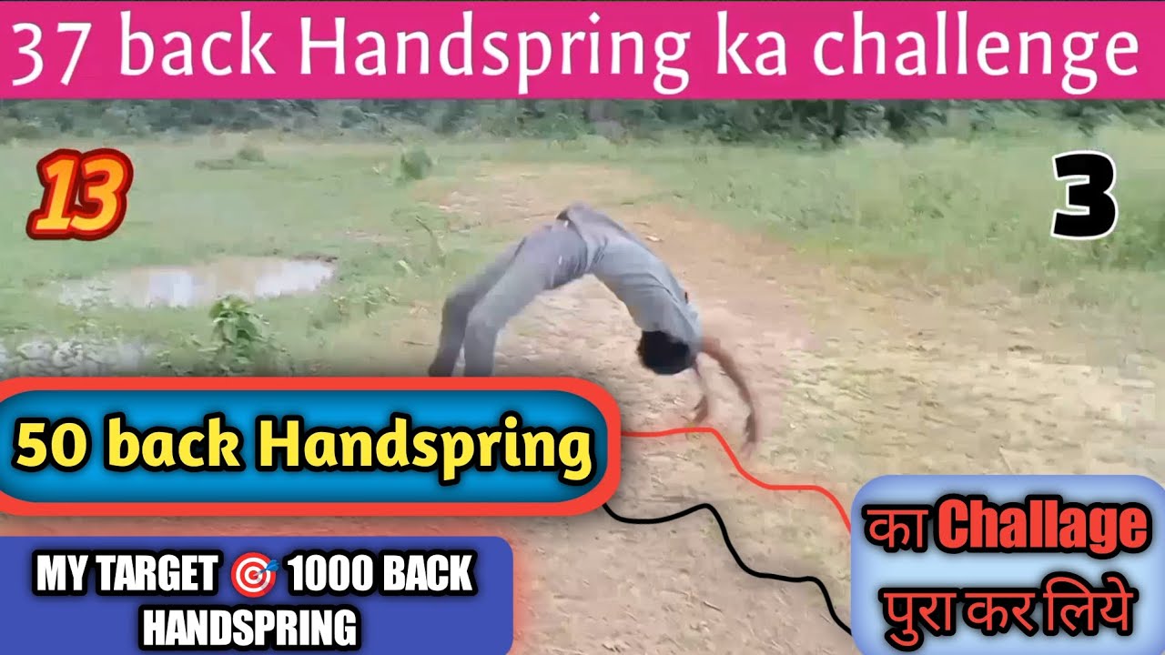 50 Back Handspring ka challenge// Back Handspring kaise sikhe||How to back ✋ ✋ spring Piyush Patel 