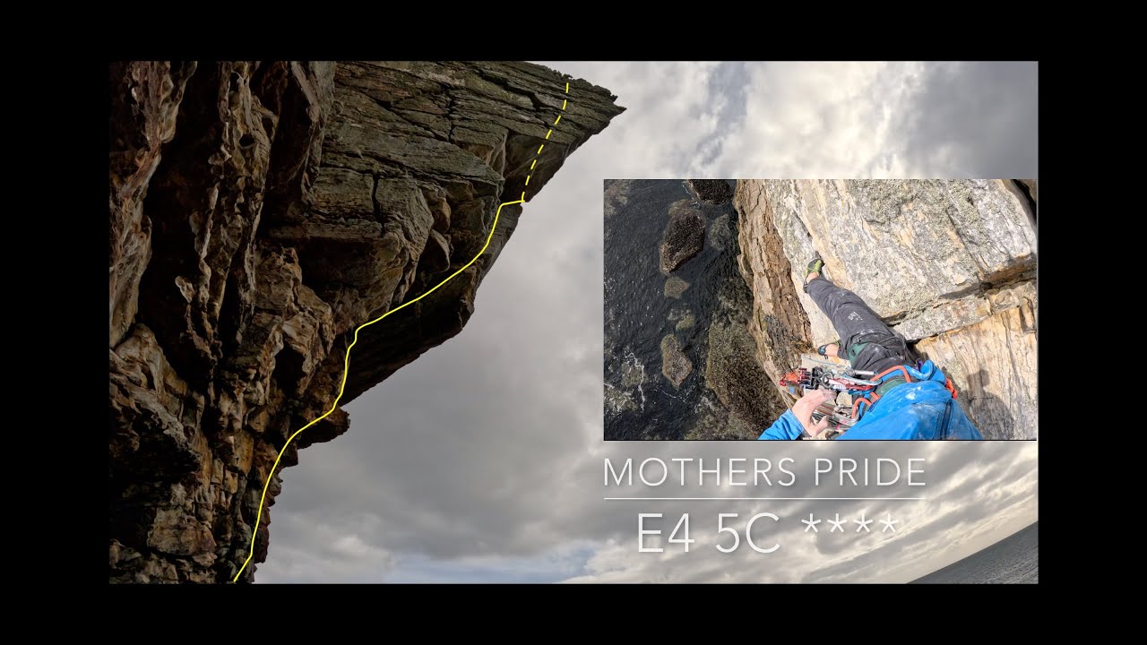 POV Rock Climbing | Mother's Pride | E4 5C ****| Elgol | Isle of Skye | Scottish trad climbing