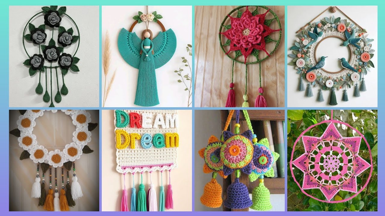 Wonderful gorgeous Outclass handmade crochet pattern of wall hanging  designs ideas