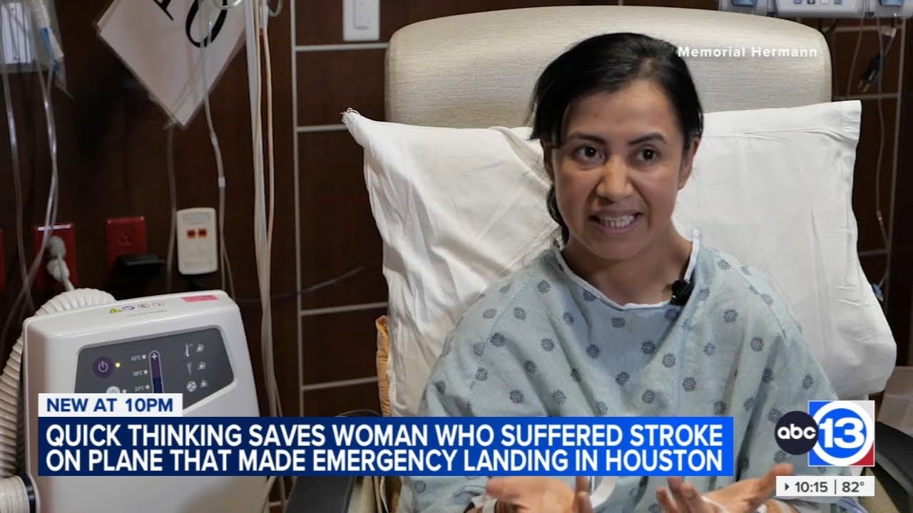 Emergency landing in Houston saves life of woman who had a stroke mid-flight