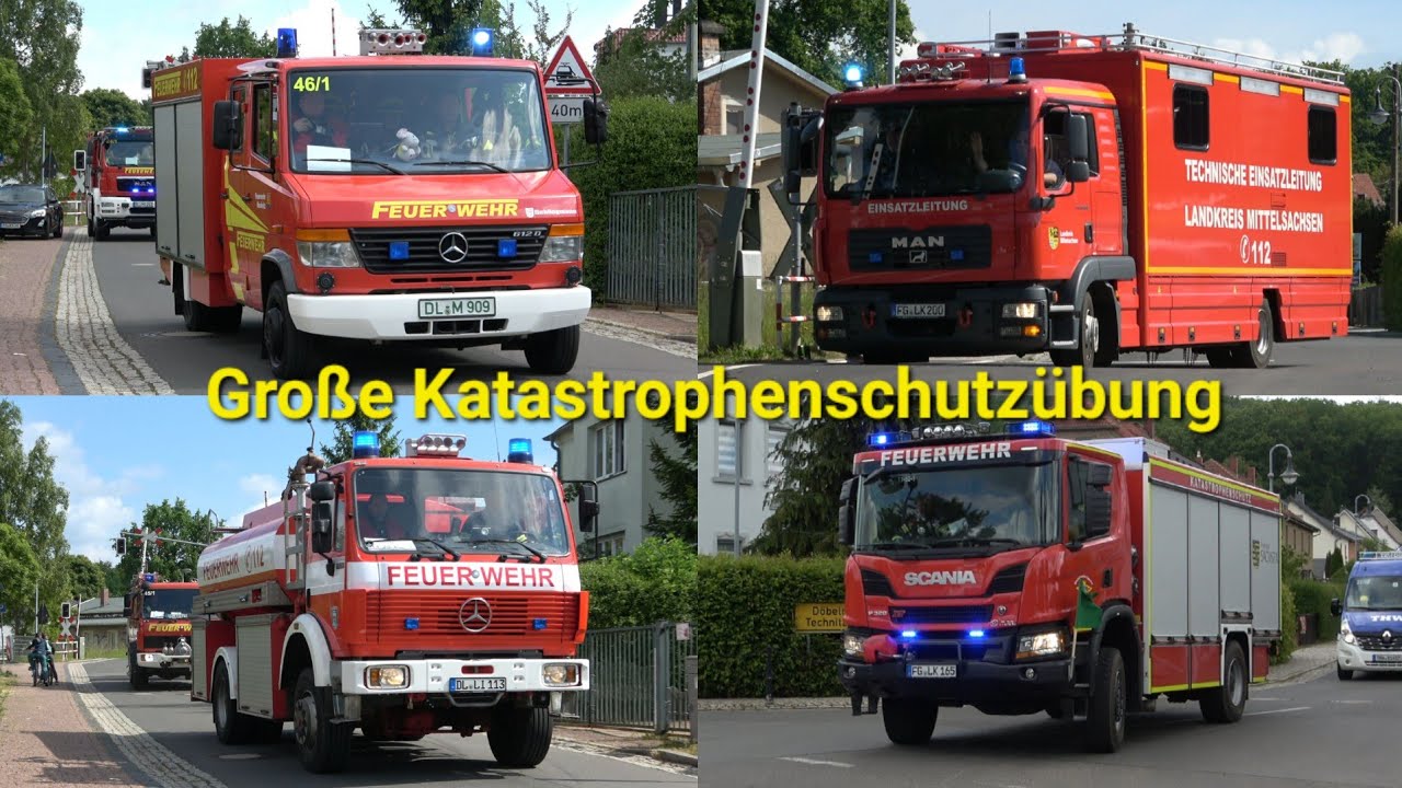 [THW, SEG und mehr] Einsatzfahrten zur Katastrophenschutzübung bei Döbeln
