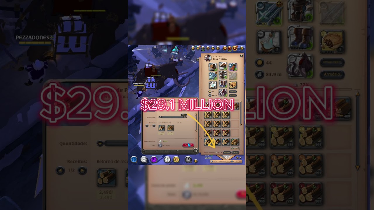 Refino t&aacute;buas 100/100 Spec +$7.6 milh&otilde;es | ALBION ONLINE | #albion #albiononline #gathering