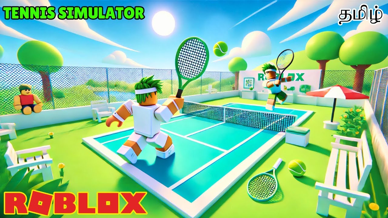 Roblox Tennis Simulator Gameplay in Tamil | Earth Gamer