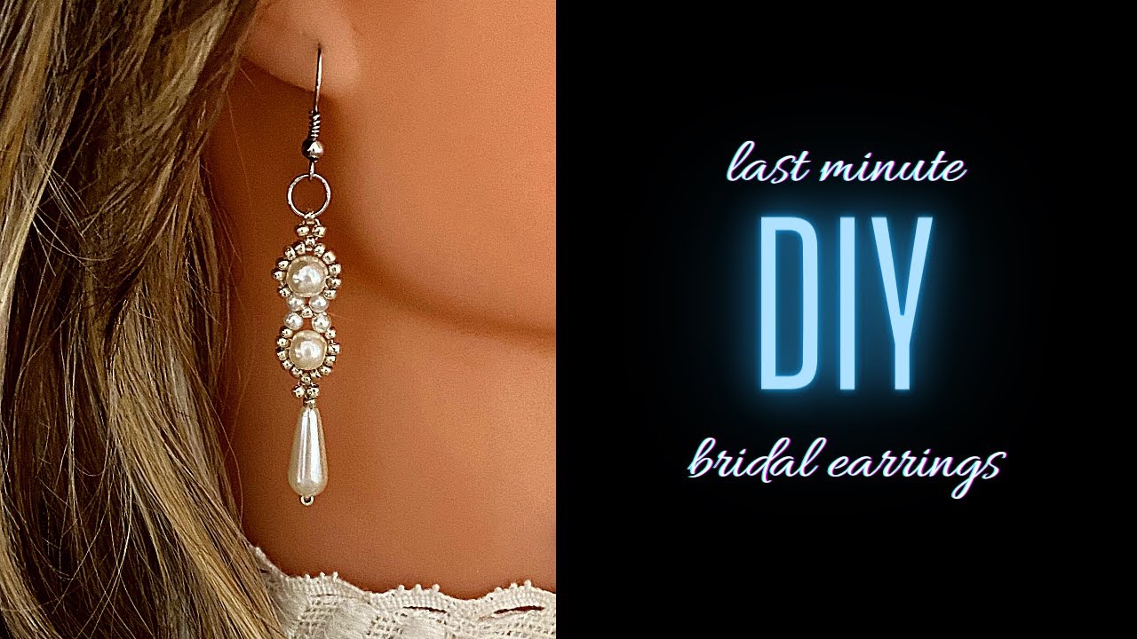 Bridal earrings making in 10 mins by beading tutorials