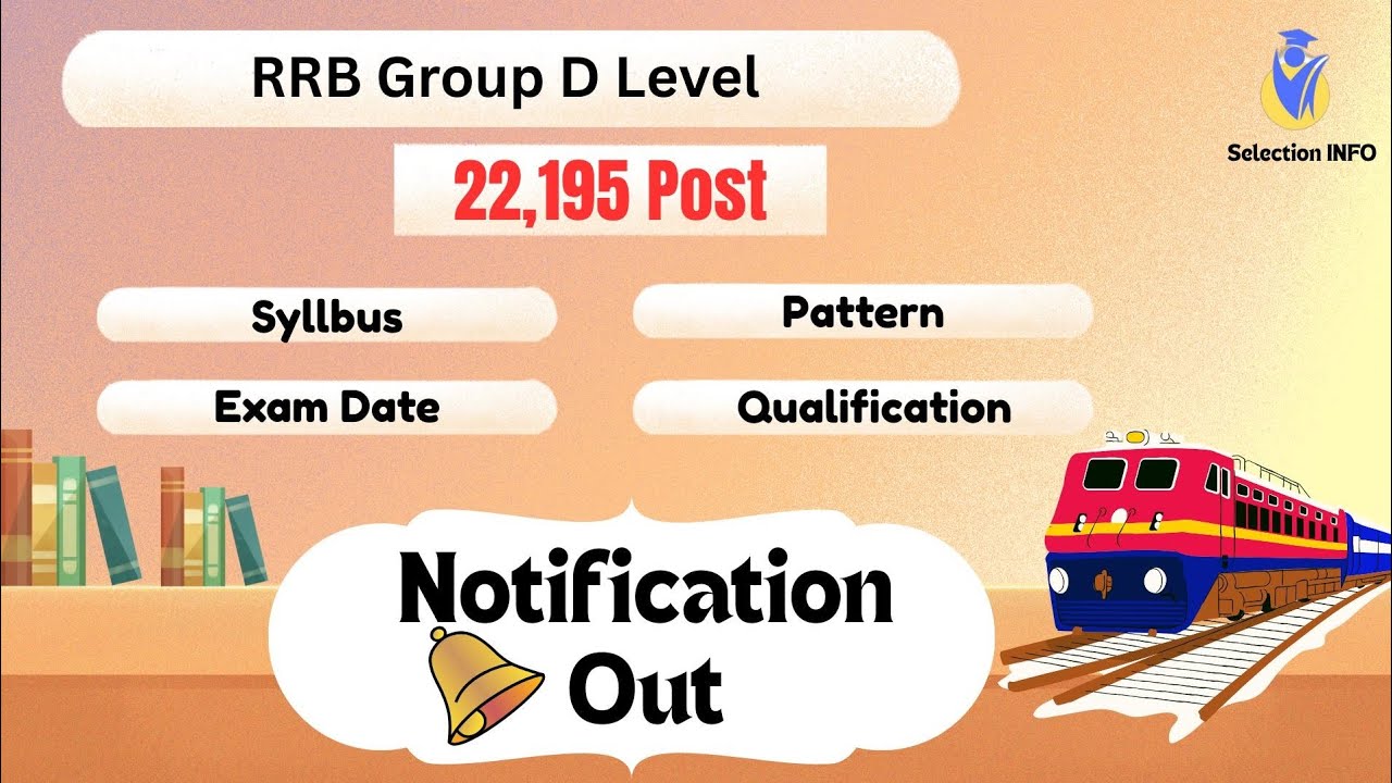 RRB Group D Notification Out  Post 22195 | RRB Group D | #rrbgroupd